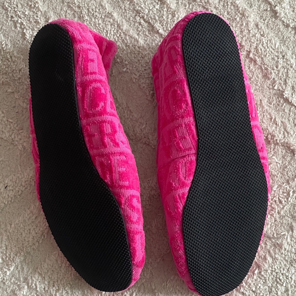 Versace Fuchsia Slippers with Gold Medusa - Picture 2 of 4